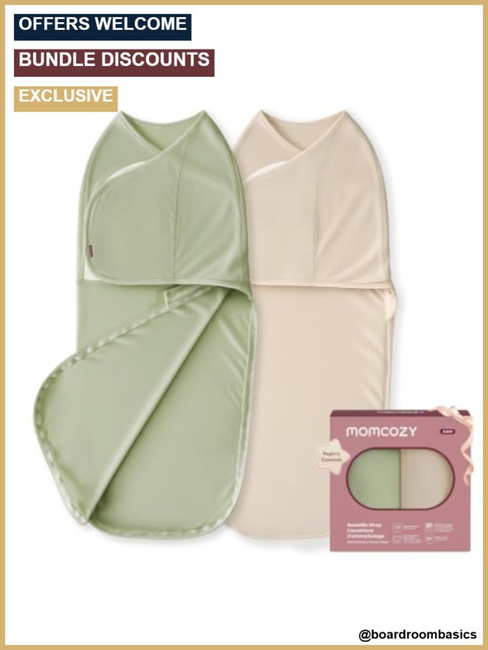 Baby Swaddle Sack 0-3 Months Bamboo Viscose Cotton Easy Newborn Sleep